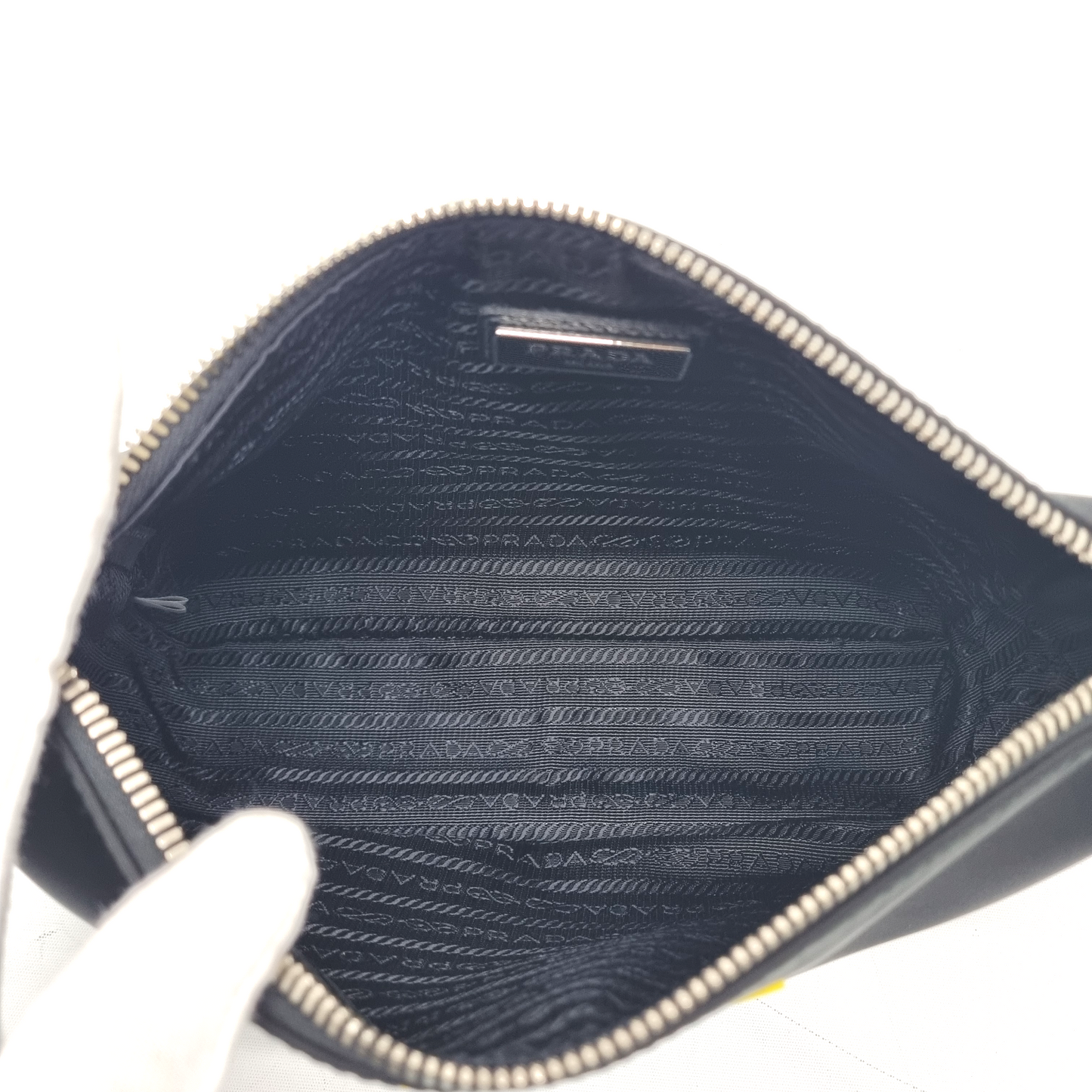 Prada 2VH113 Nylon Multi Pochettes Shw (Black/Yellow)