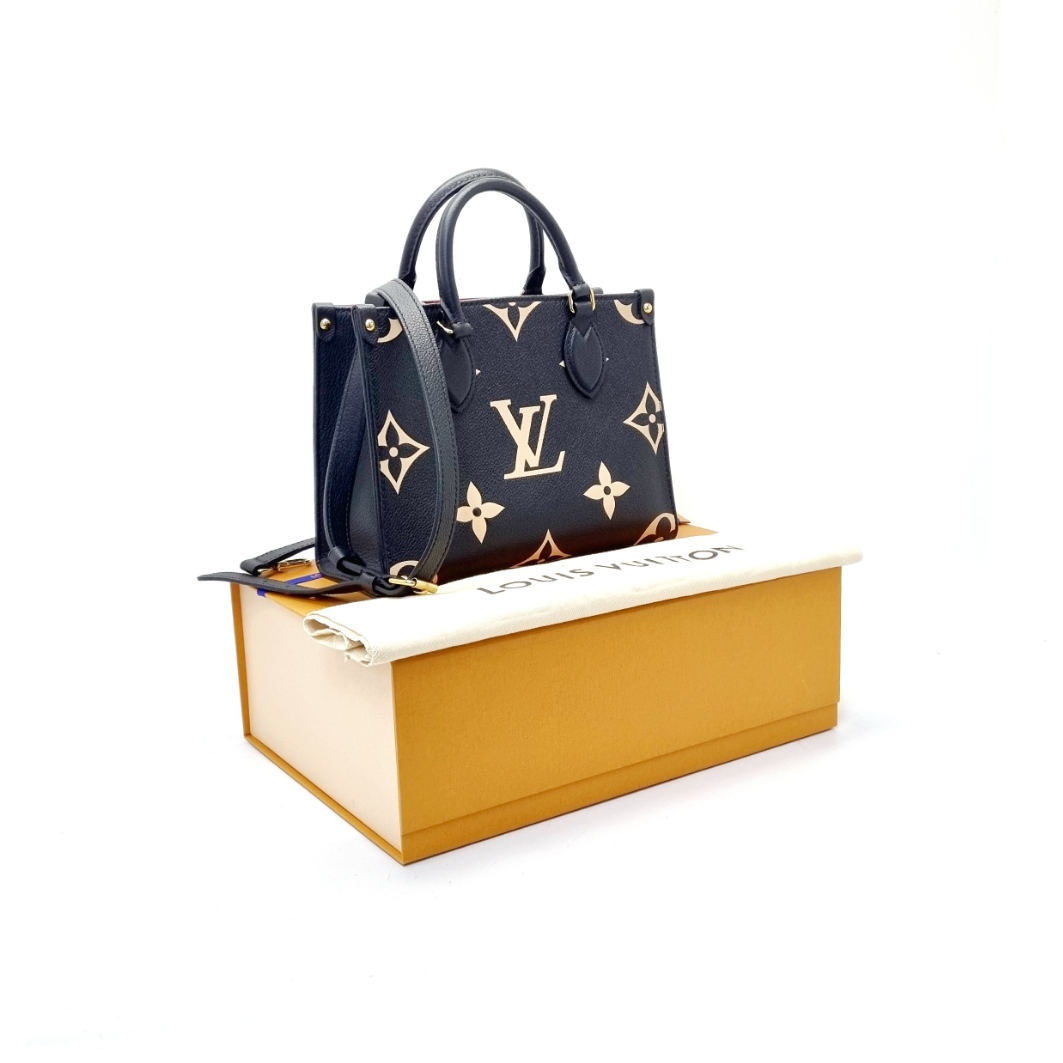 Louis Vuitton OnTheGo PM Bicolor Monogram Empreinte Black/Beige Ghw