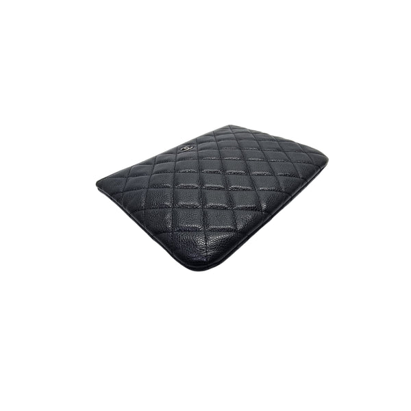 Chanel O Case Medium Lambskin Leather Shw (Black)