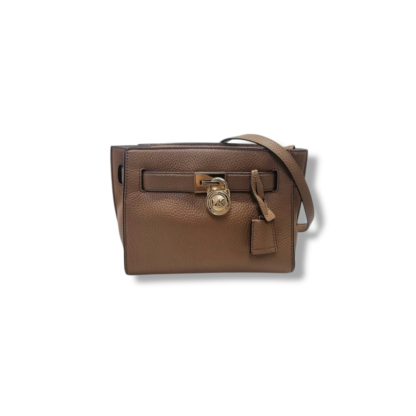 Michael Kors Hamilton Leather Crossbody Ghw (Brown)