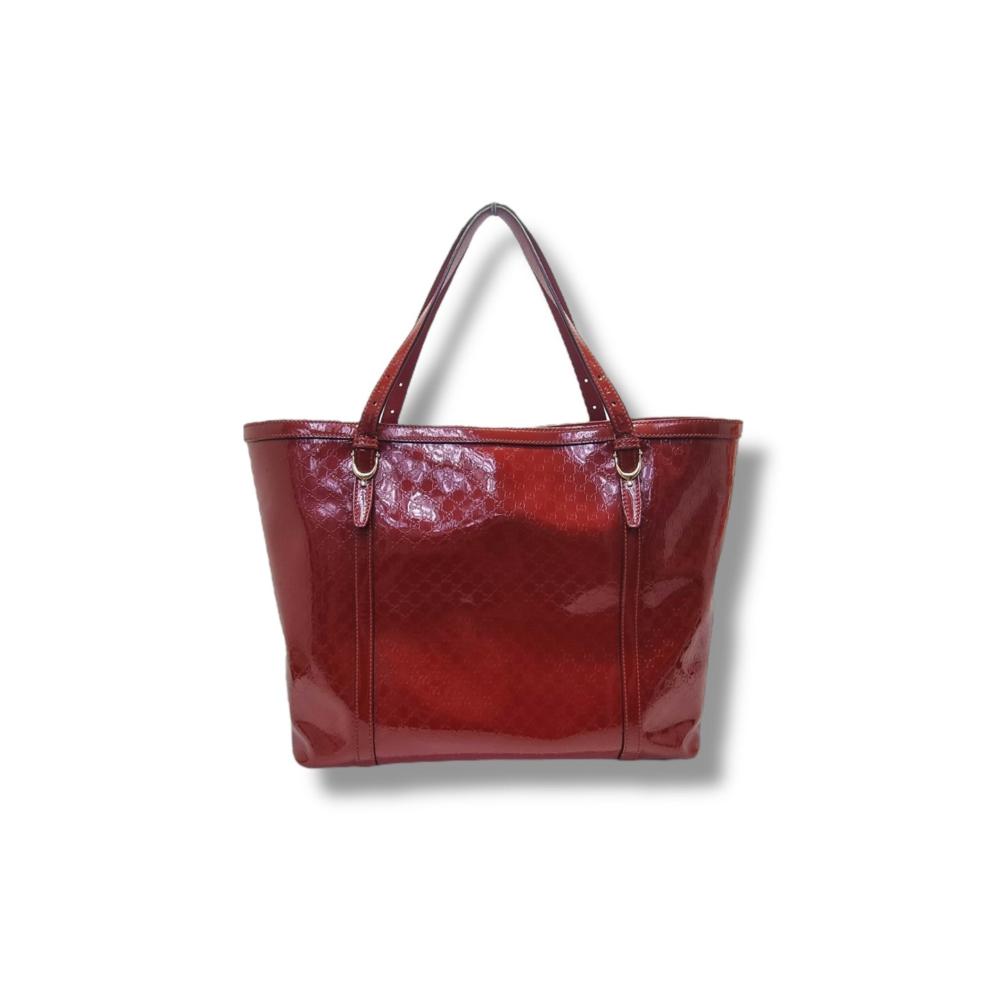 Gucci Microguccissima Patent NIce Shoulder Bag Ghw (Red)