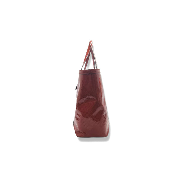 Gucci Microguccissima Patent NIce Shoulder Bag Ghw (Red)