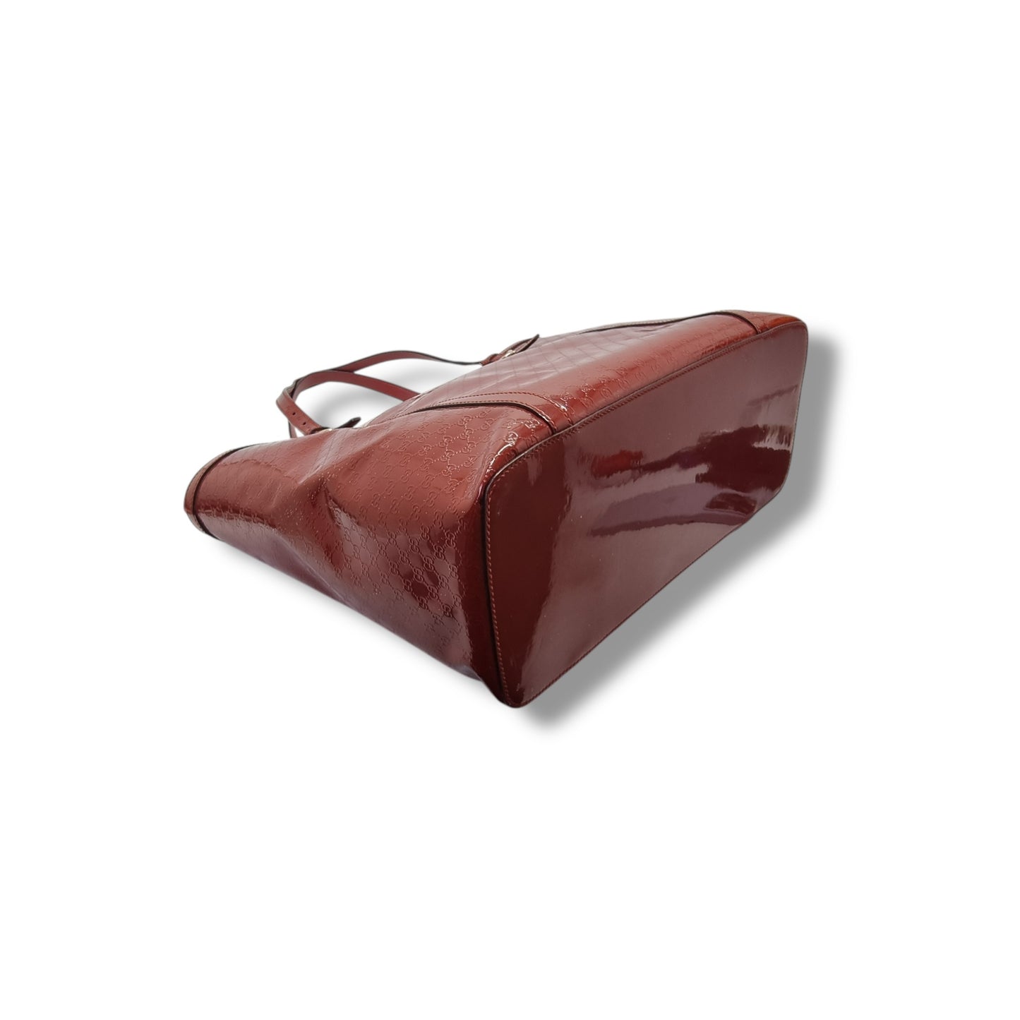 Gucci Microguccissima Patent NIce Shoulder Bag Ghw (Red)