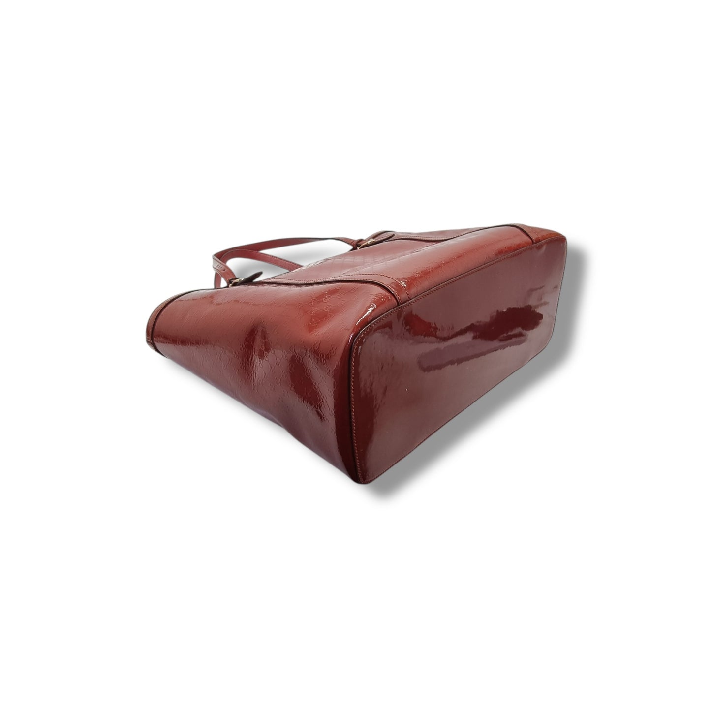 Gucci Microguccissima Patent NIce Shoulder Bag Ghw (Red)