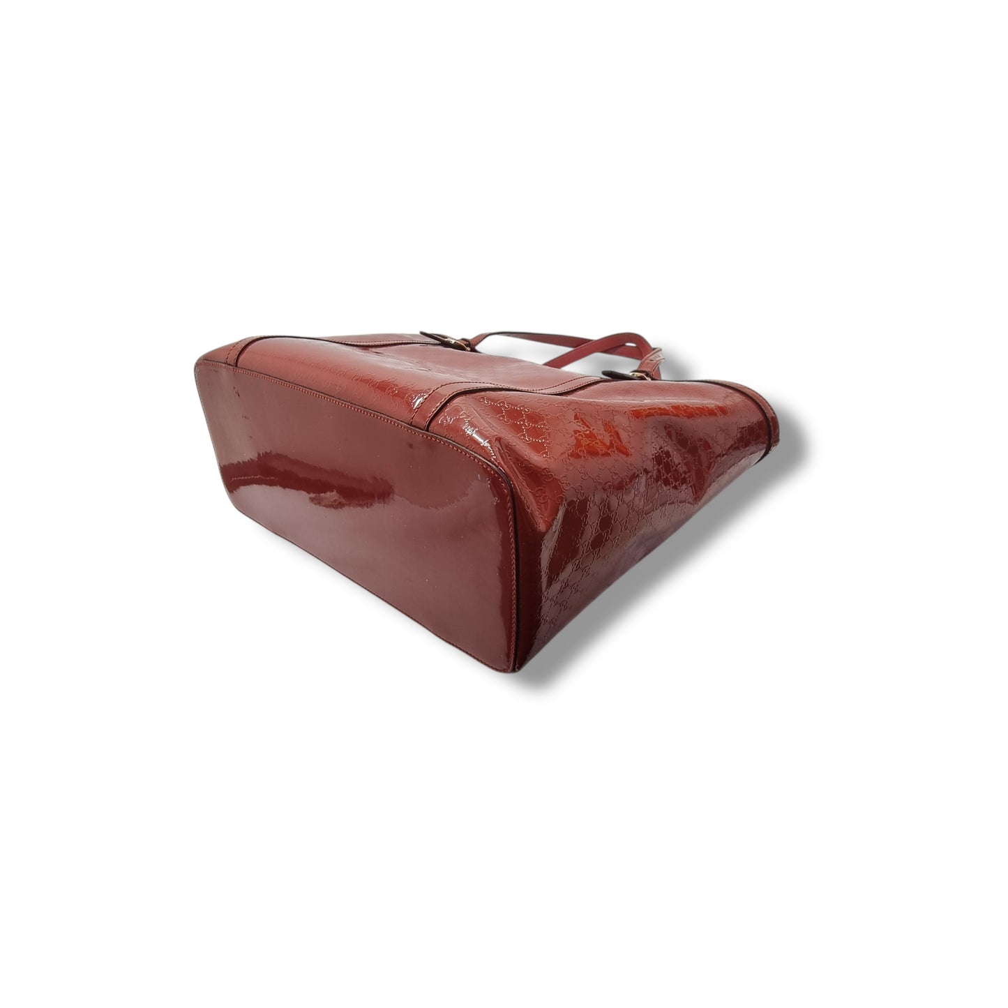 Gucci Microguccissima Patent NIce Shoulder Bag Ghw (Red)