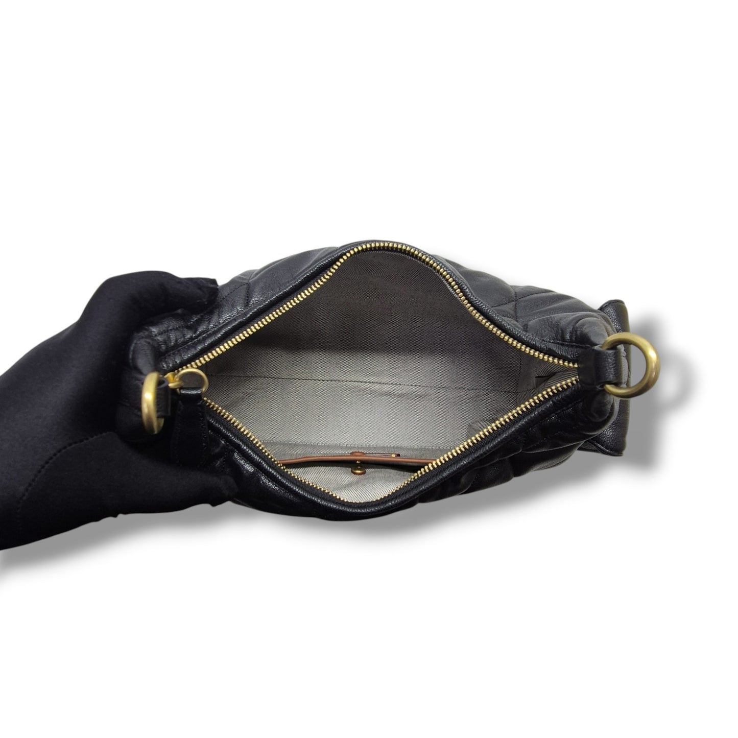Coach Juliet Pocket 30 Smooth Leather Hobo Bag Ghw (Black)