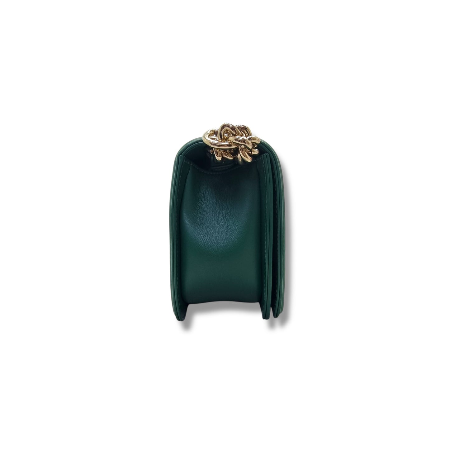 Chanel Boy Medium Lambskin Ghw (Green)