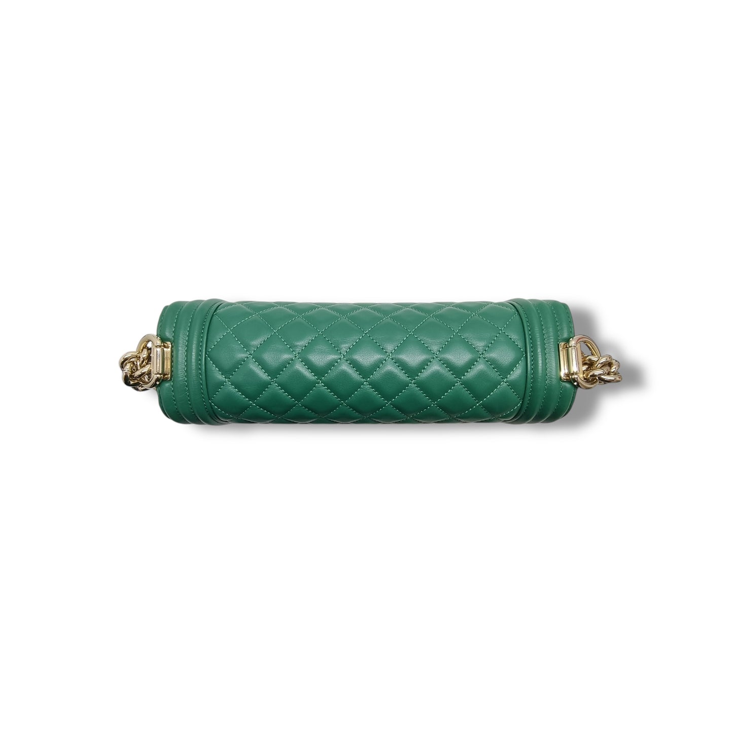 Chanel Boy Medium Lambskin Ghw (Green)