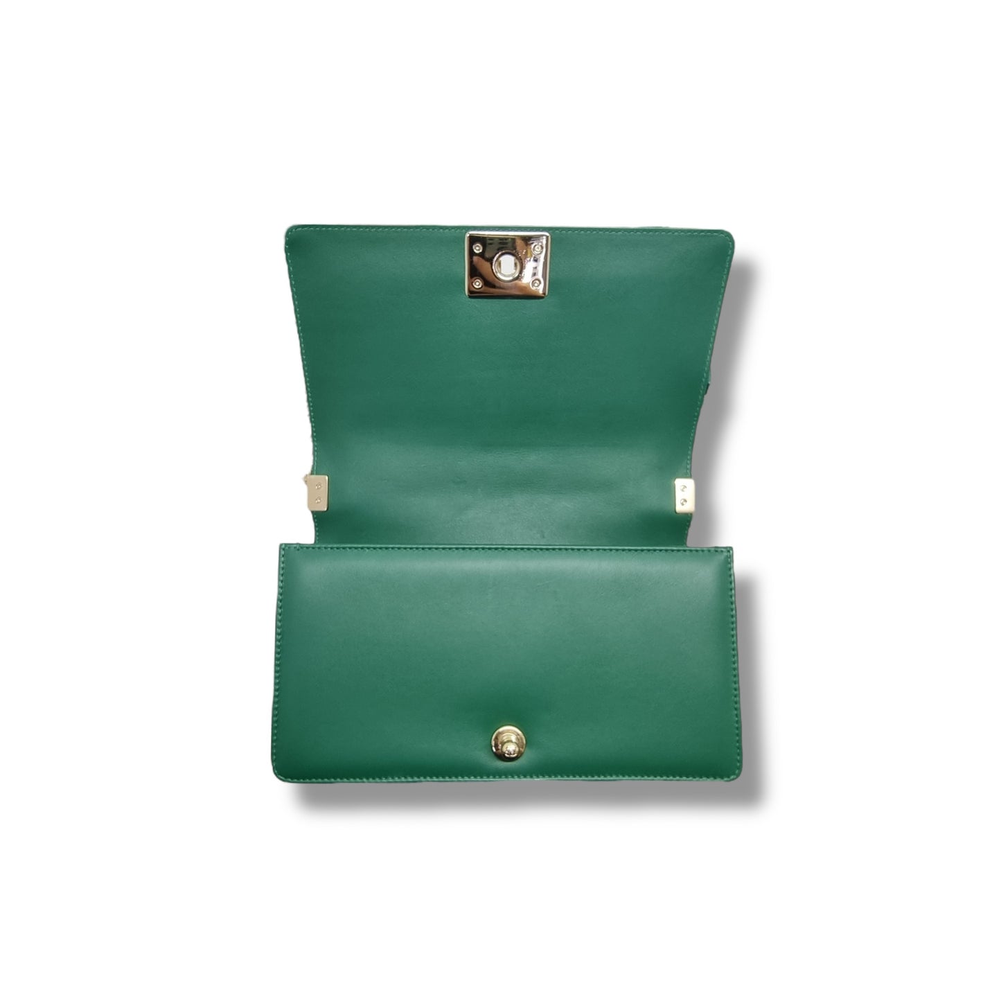 Chanel Boy Medium Lambskin Ghw (Green)