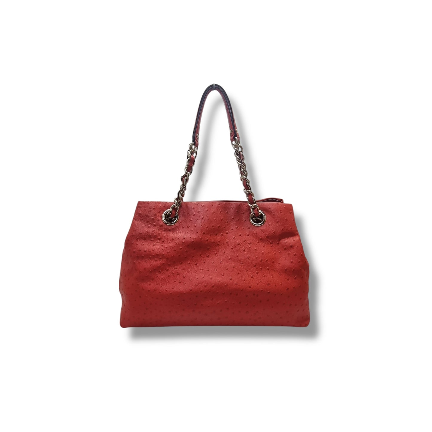 Kate Spade Victoria Falls Maryanne Ostrich Embossed Leather Ghw (Red Coral)