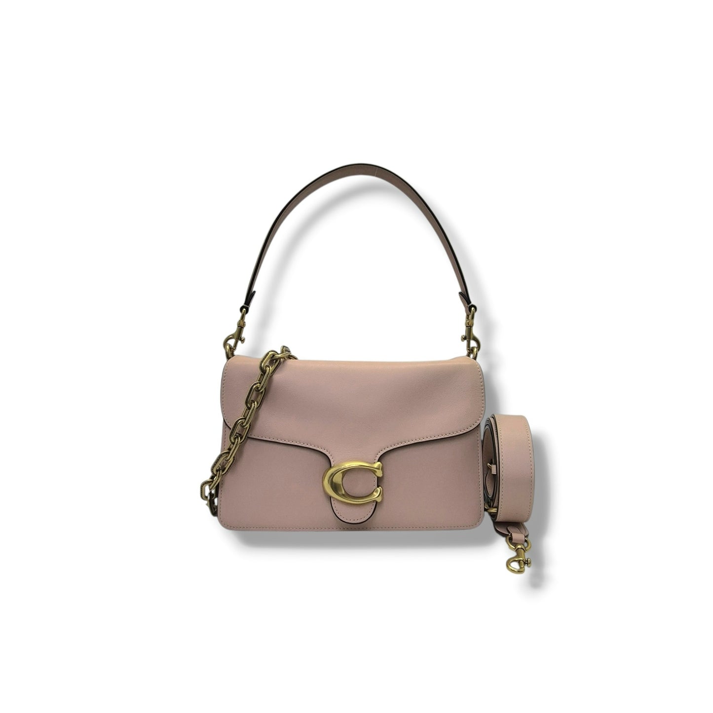 Coach Tabby Chain Leather Crossbody Ghw (Pink)