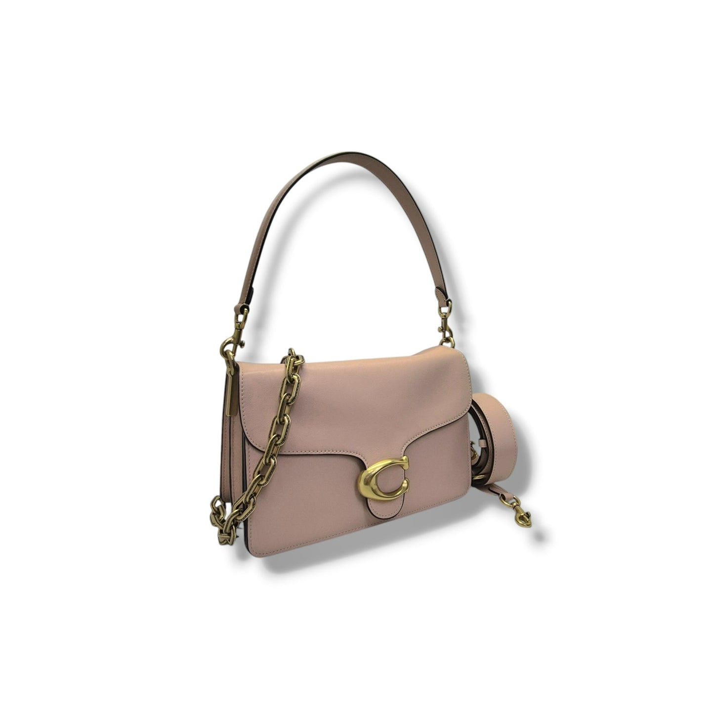 Coach Tabby Chain Leather Crossbody Ghw (Pink)