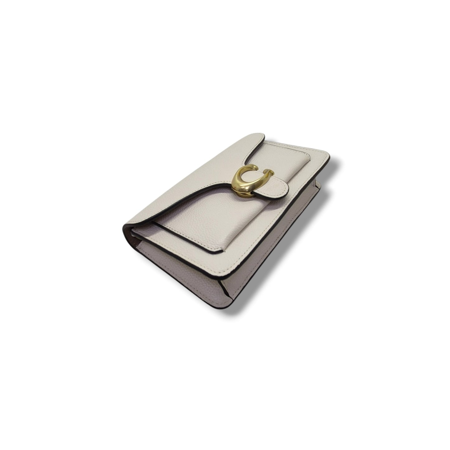 Coach Tabby Chain Clutch Pebbled Leather Ghw (Chalk)