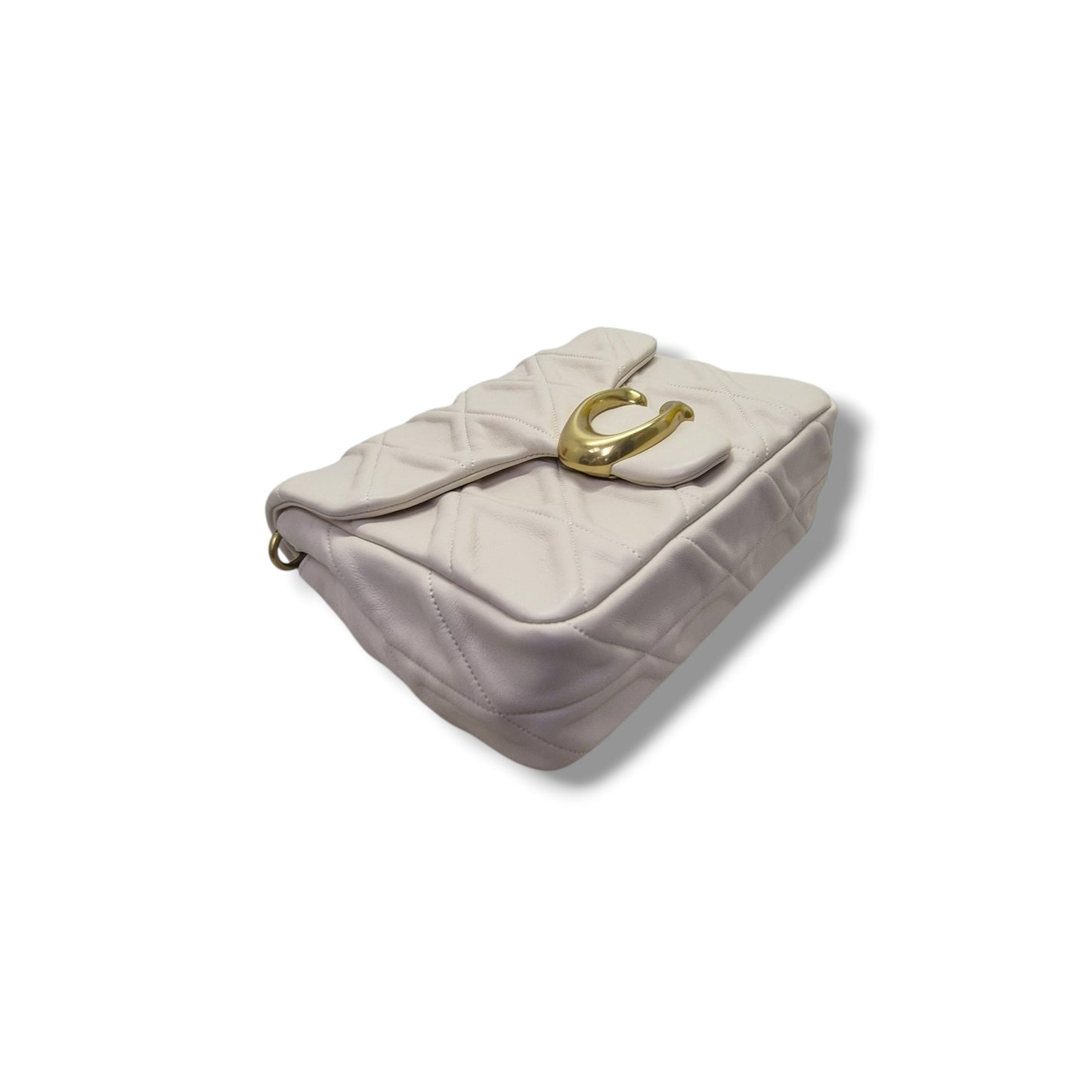 Coach Times Square Tabby W/Quilted Leather Crossbody (White)