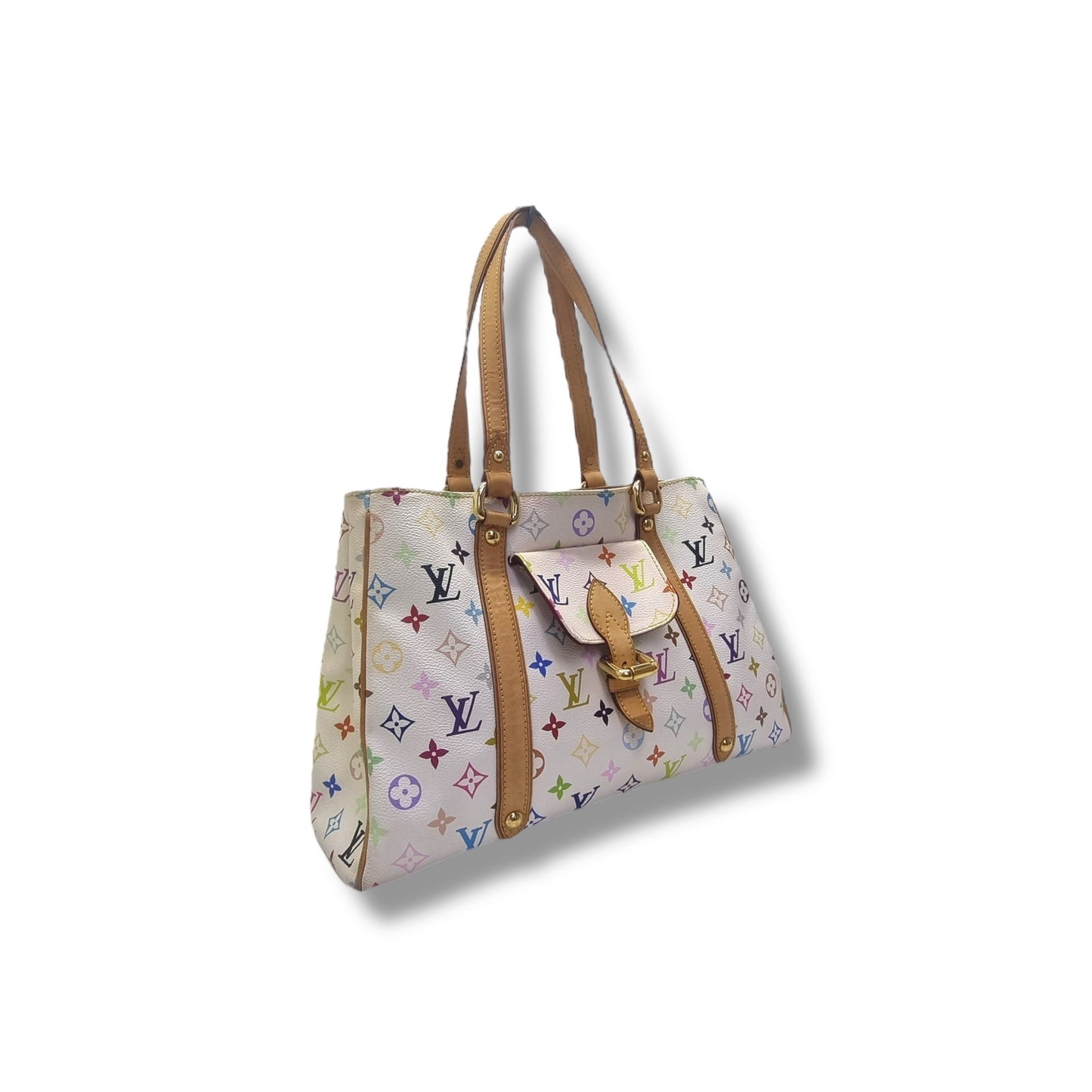Louis Vuitton Aurelia MM Monogram Multicolor White Ghw