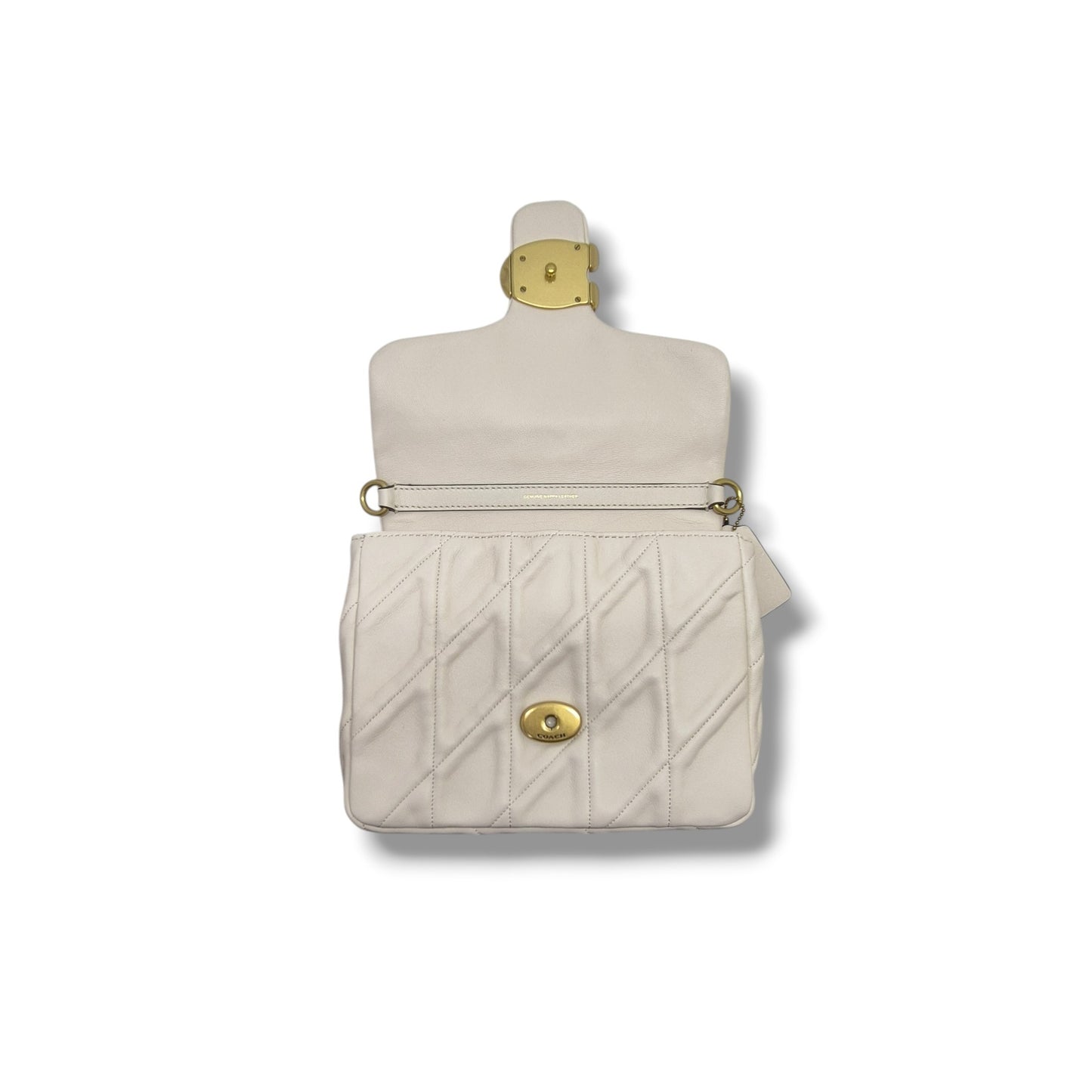 Coach Times Square Tabby W/Quilted Leather Crossbody (White)