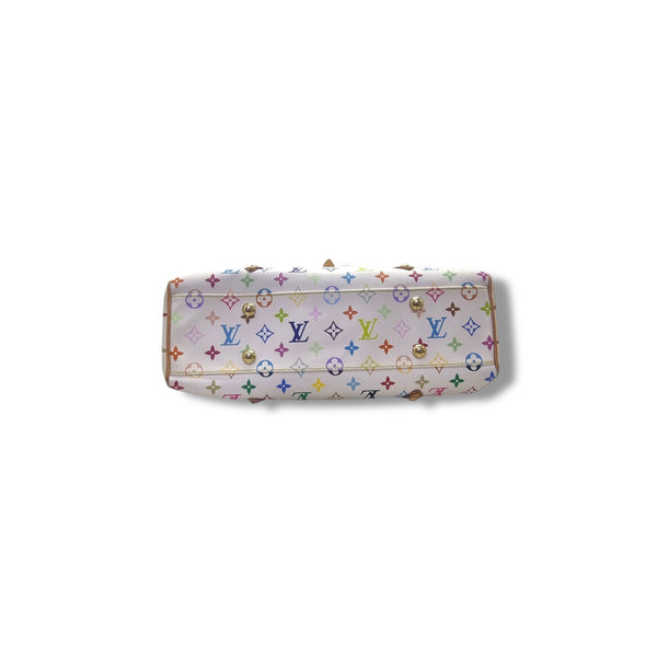 Louis Vuitton Aurelia MM Monogram Multicolor White Ghw