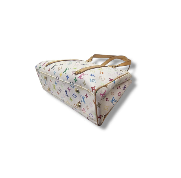Louis Vuitton Aurelia MM Monogram Multicolor White Ghw