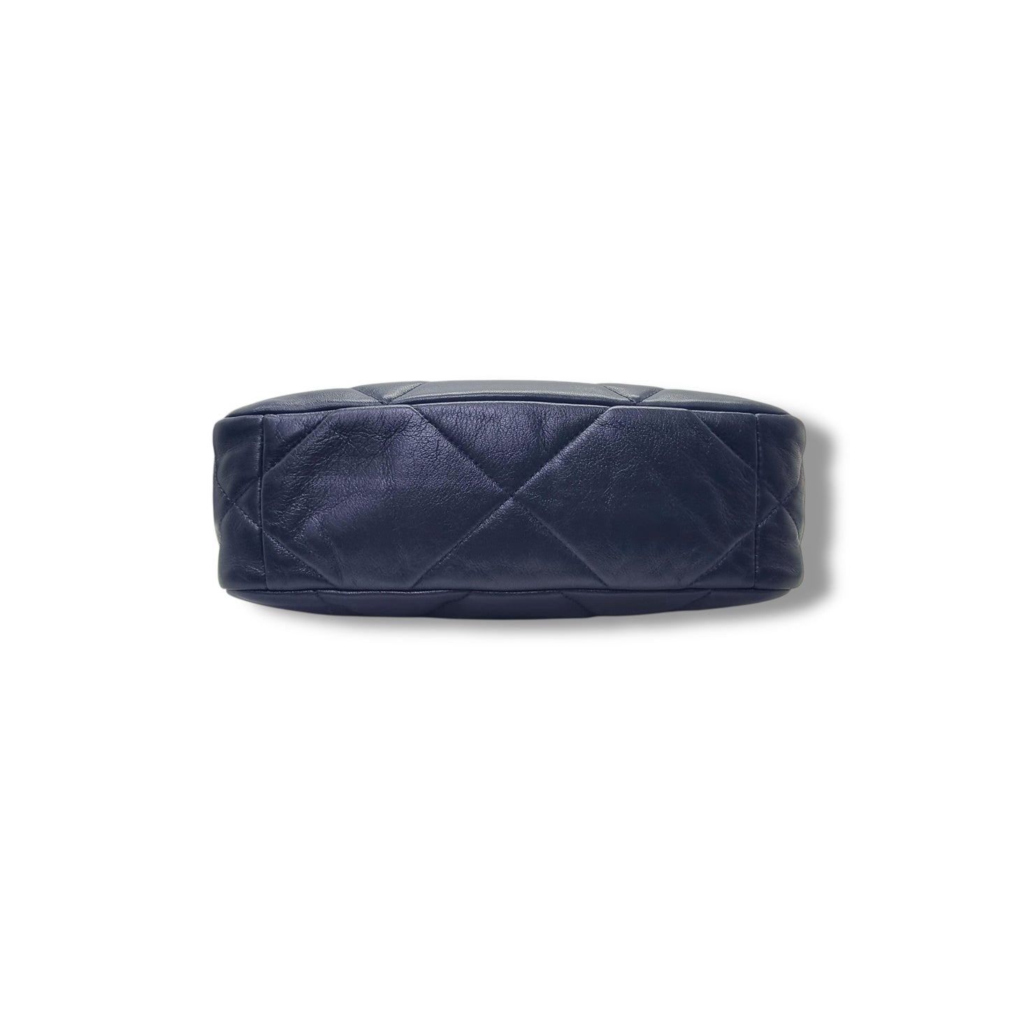 Chanel C19 Small Flap Goatskin 3 Tone Hw (Navy Blue)