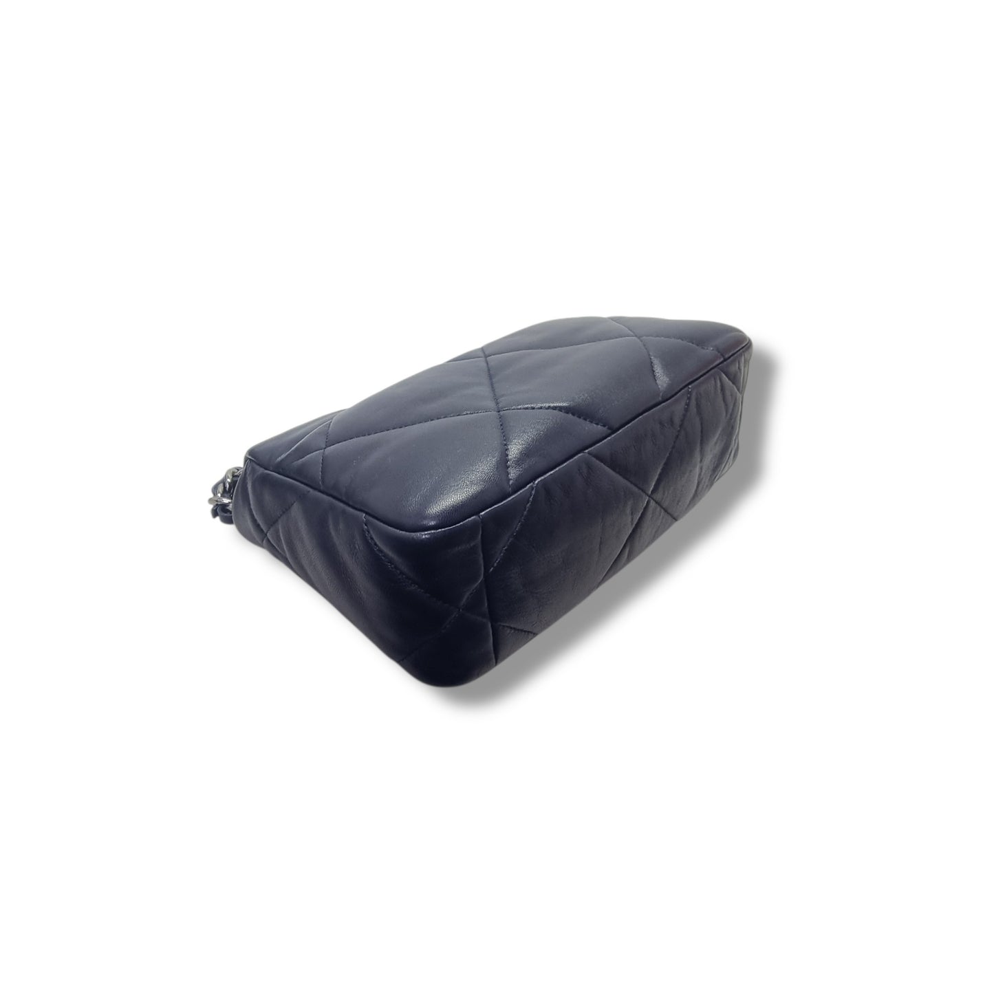 Chanel C19 Small Flap Goatskin 3 Tone Hw (Navy Blue)