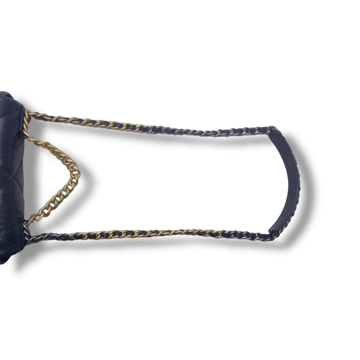 Chanel C19 Small Flap Goatskin 3 Tone Hw (Navy Blue)