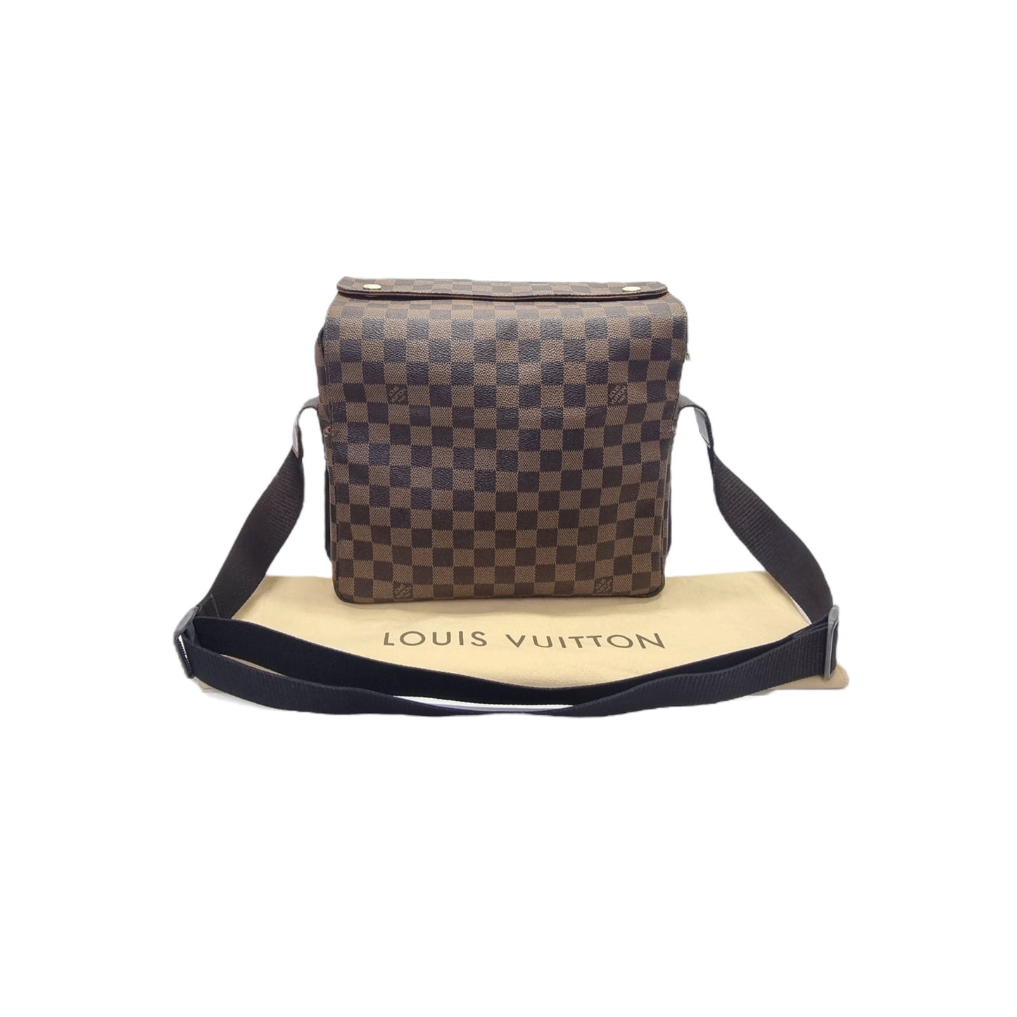 Louis Vuitton Naviglio Messenger Bag Damier Ebene Ghw