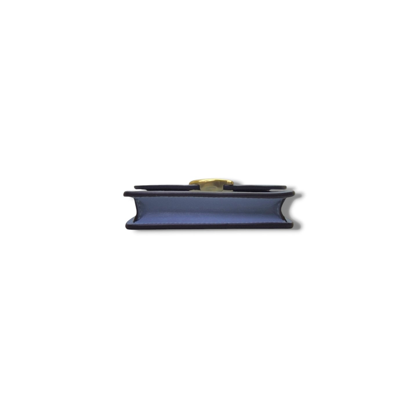 Coach Bandit Leather Card Case Leather Ghw (Blue)