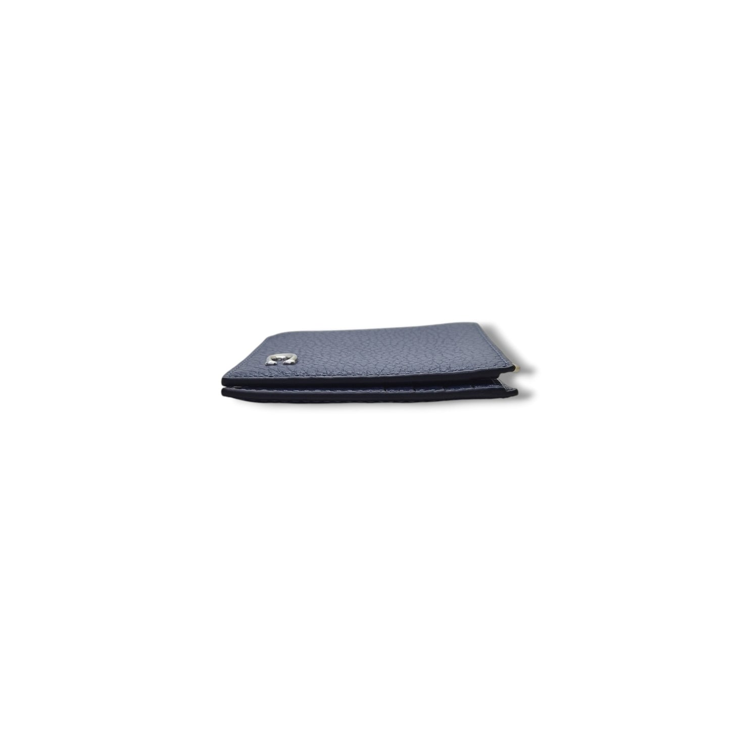 Coach Bifold Wallet With Chain Pebbled Leather Shw (Blue)