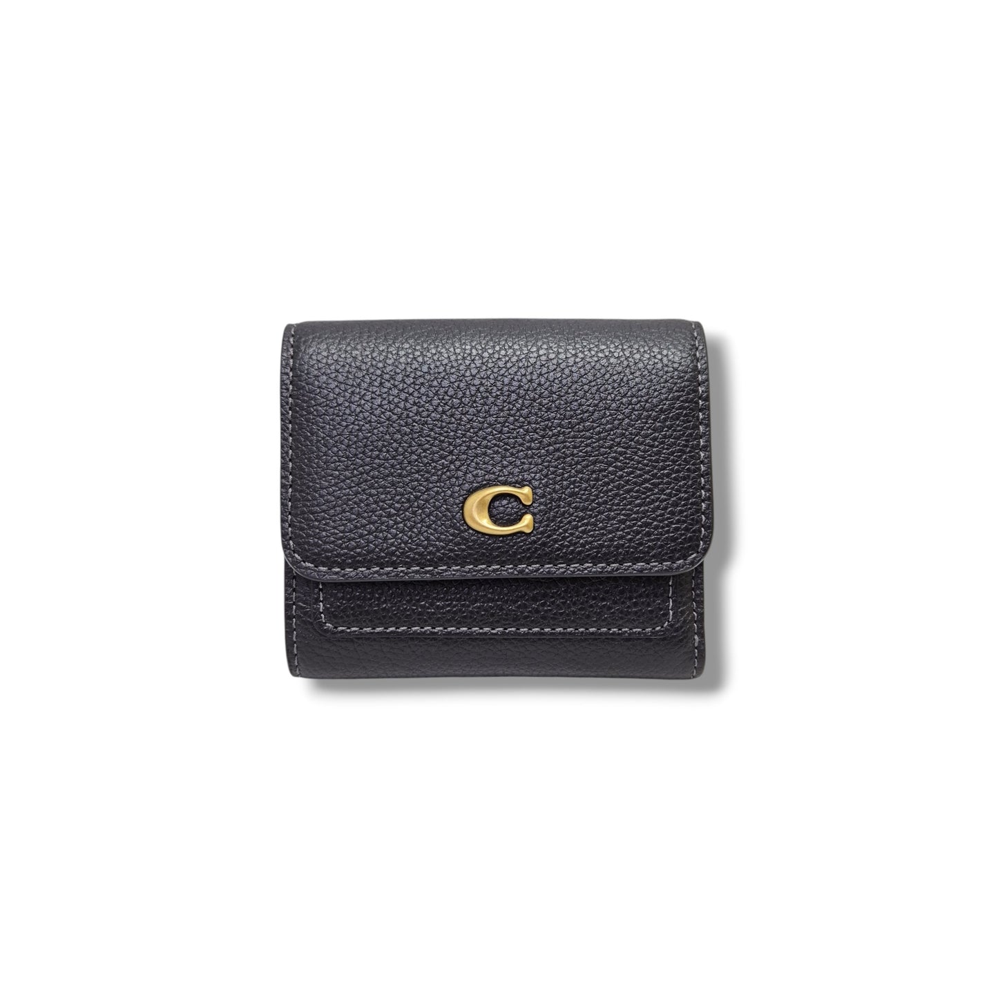Coach Mila Small Flap Wallet Ghw (Black)