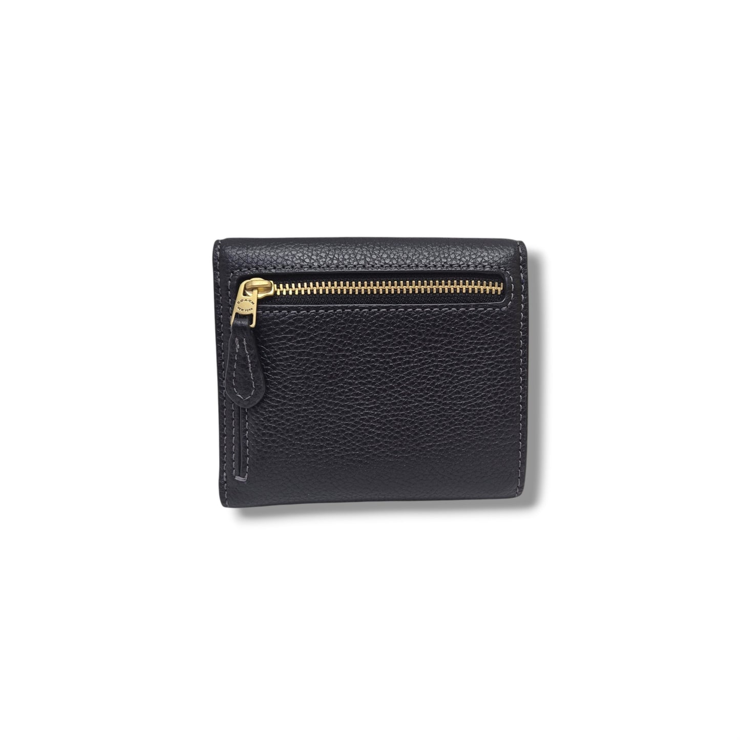 Coach Mila Small Flap Wallet Ghw (Black)