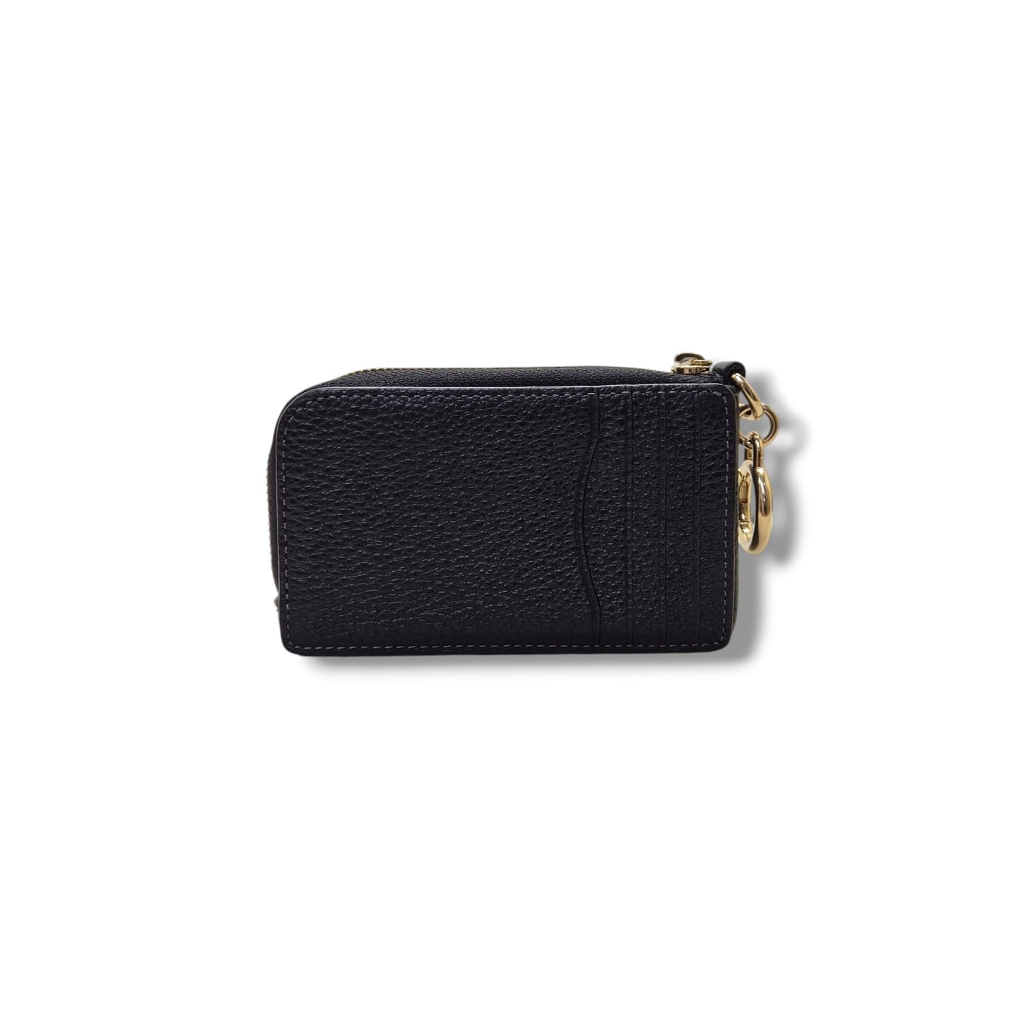 Coach Multifunction Leather Card Case Ghw (Black)