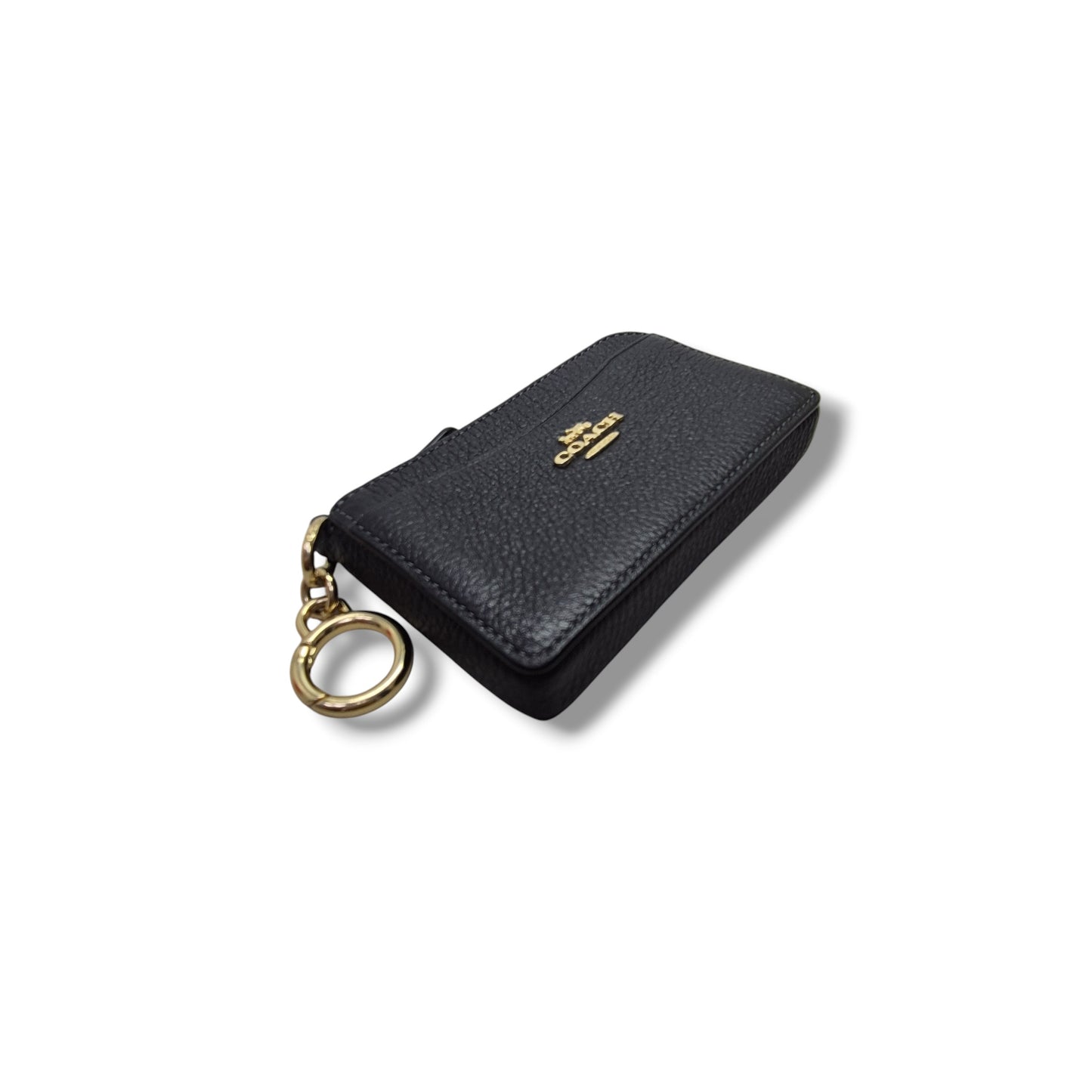 Coach Multifunction Leather Card Case Ghw (Black)
