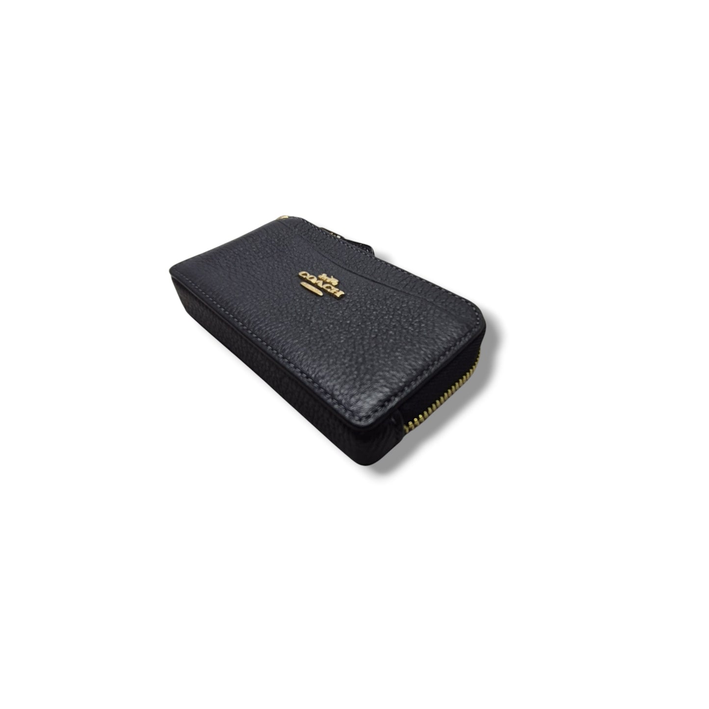 Coach Multifunction Leather Card Case Ghw (Black)