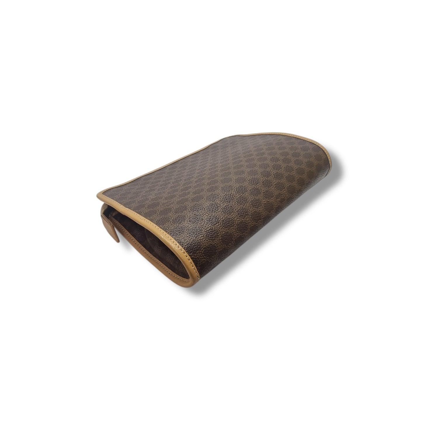 Celine Macadam Canvas Clutch Ghw (Brown)