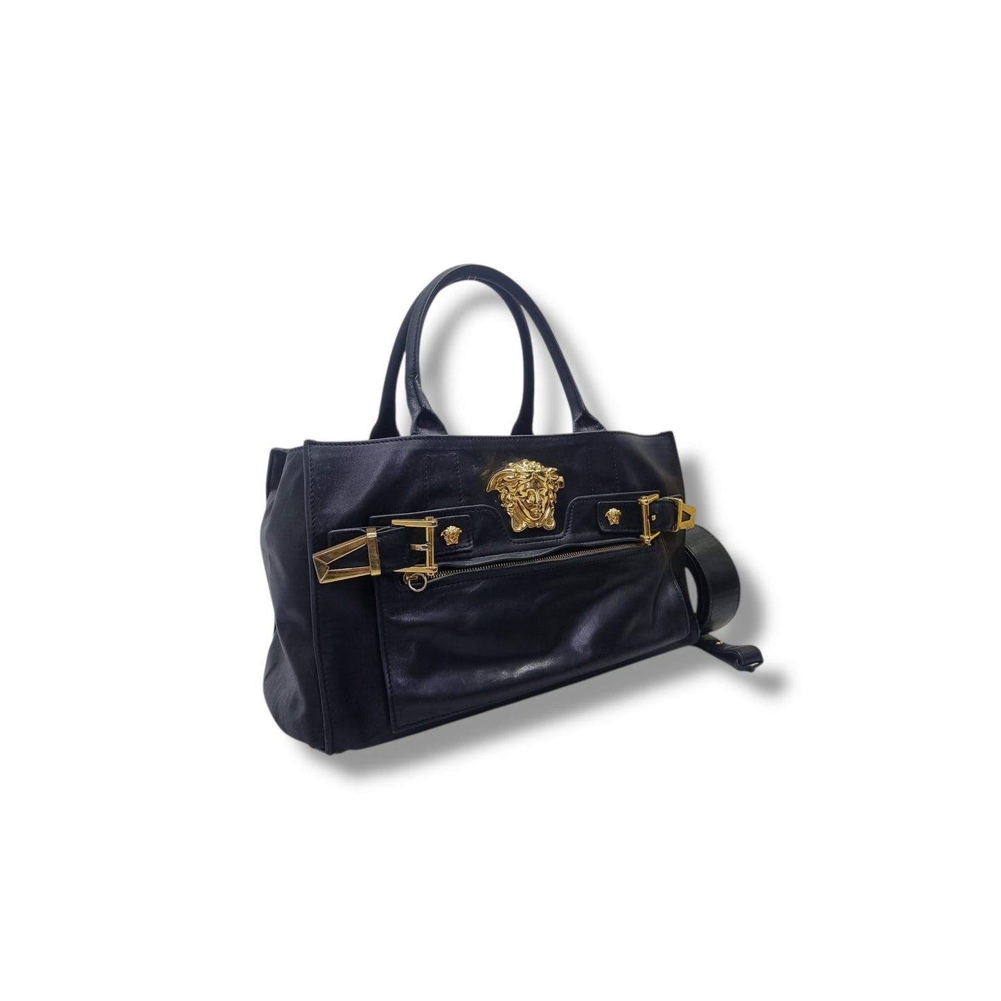 Versace Donna Palazzo Tote Ghw Black