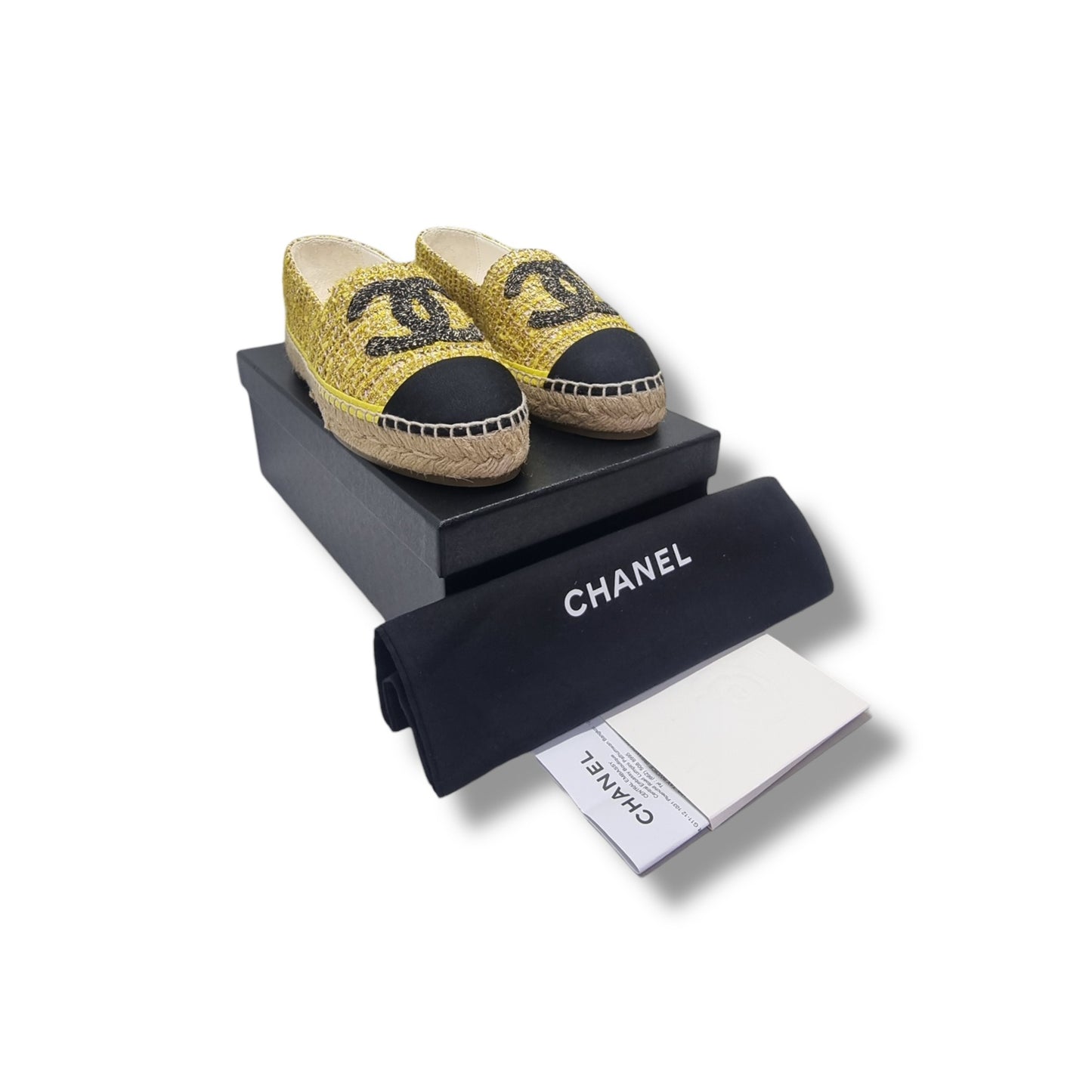 Chanel Espadrilles Metallic Gold Tweet (Yellow/Black)