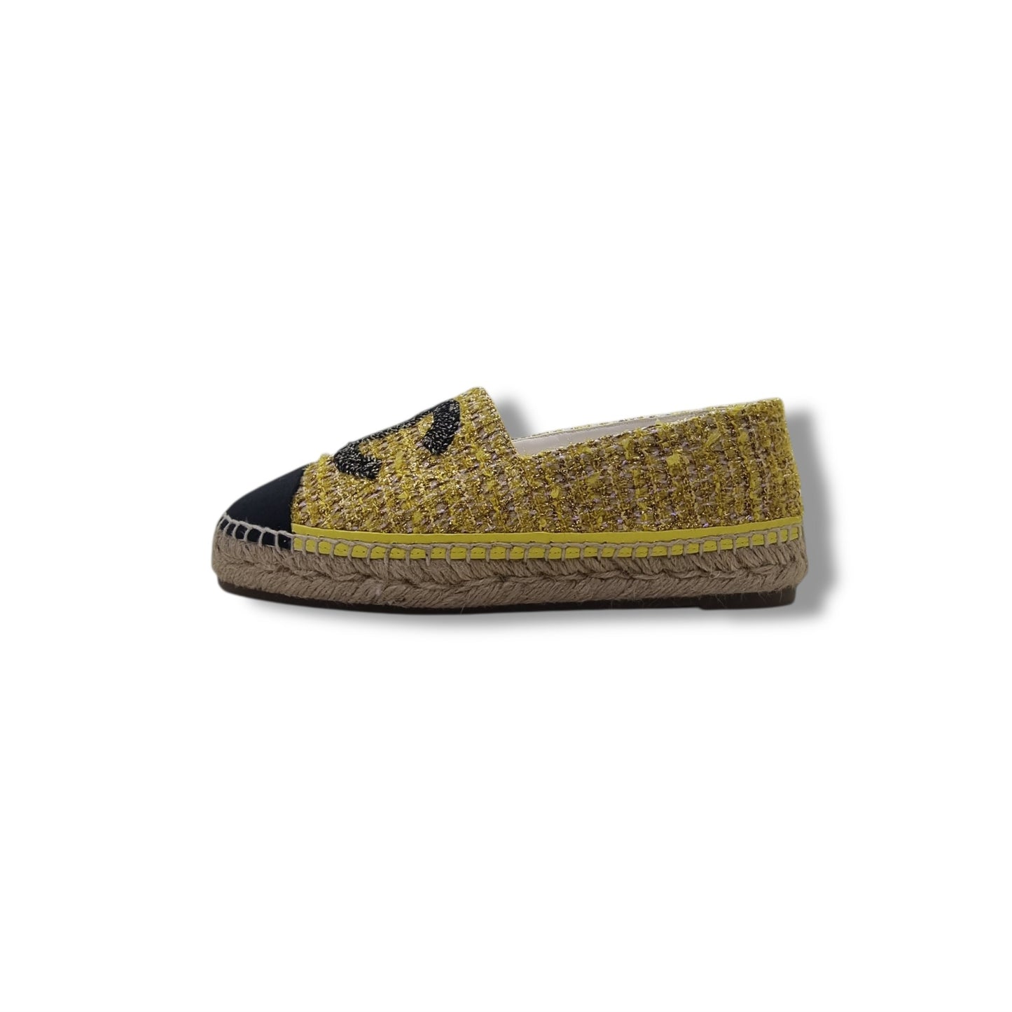 Chanel Espadrilles Metallic Gold Tweet (Yellow/Black)