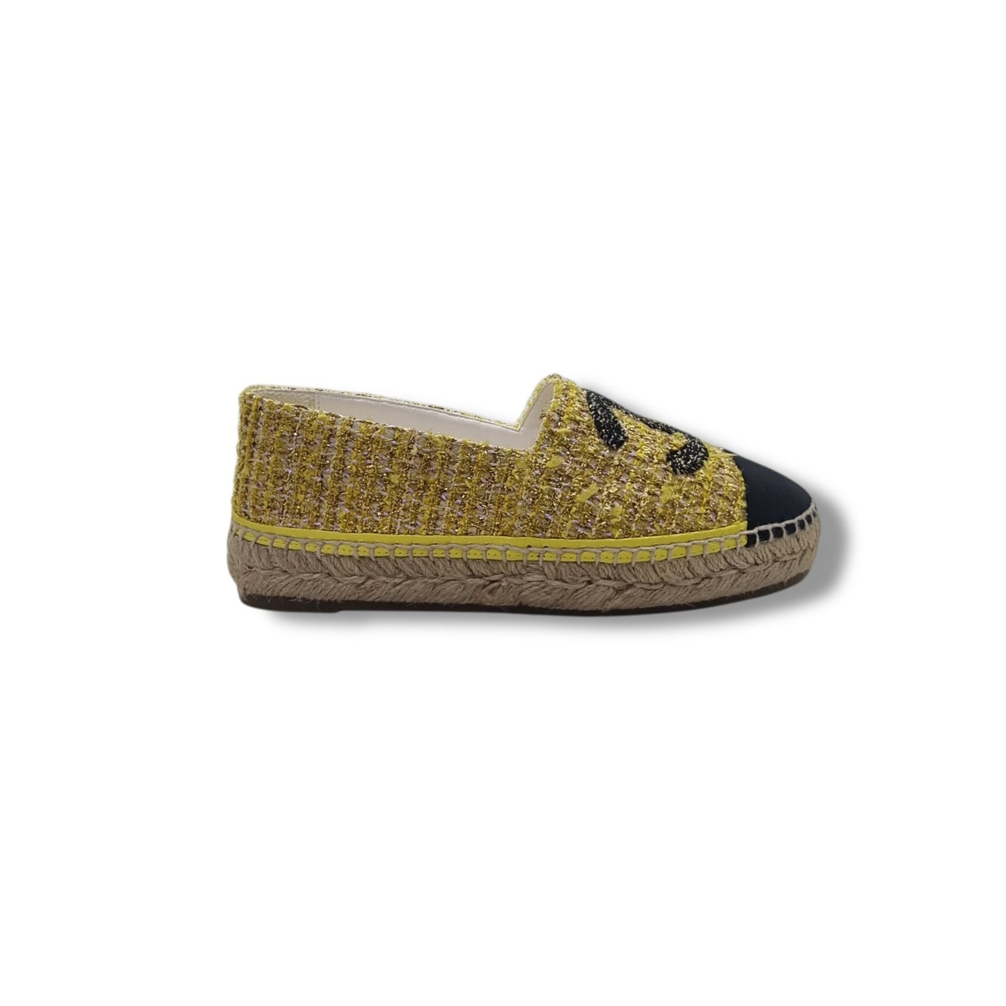 Chanel Espadrilles Metallic Gold Tweet (Yellow/Black)