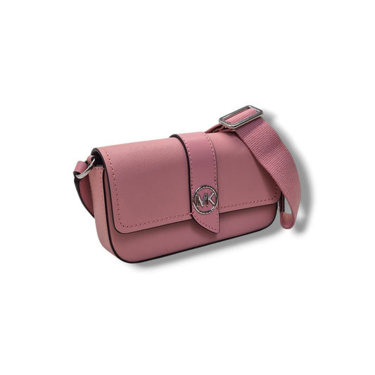 Michael Kors Greenwich Extra Small Saffiano Leather Crossbody Shw (Pink)