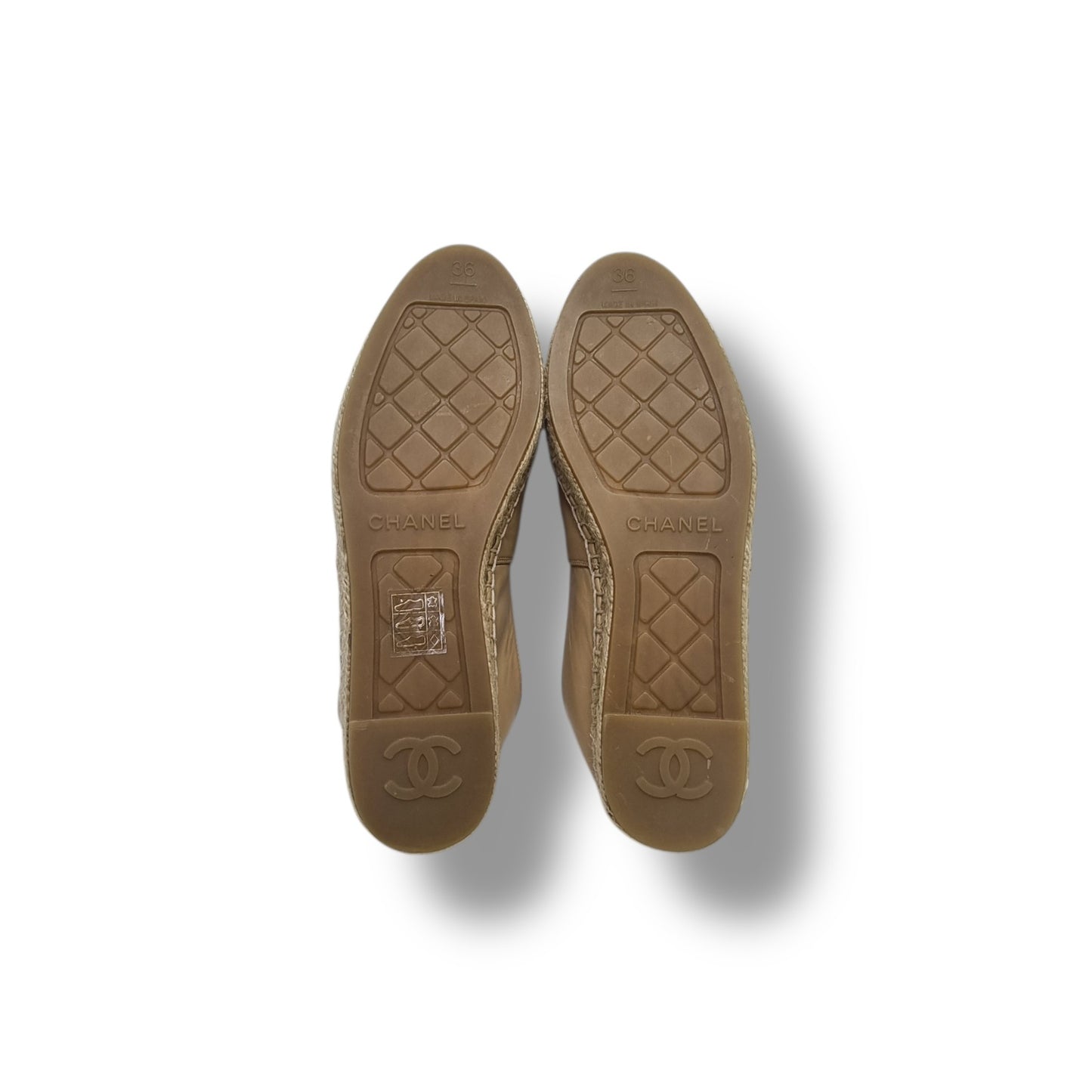 Chanel Espadrilles Lambskin Leather (Beige/Black)