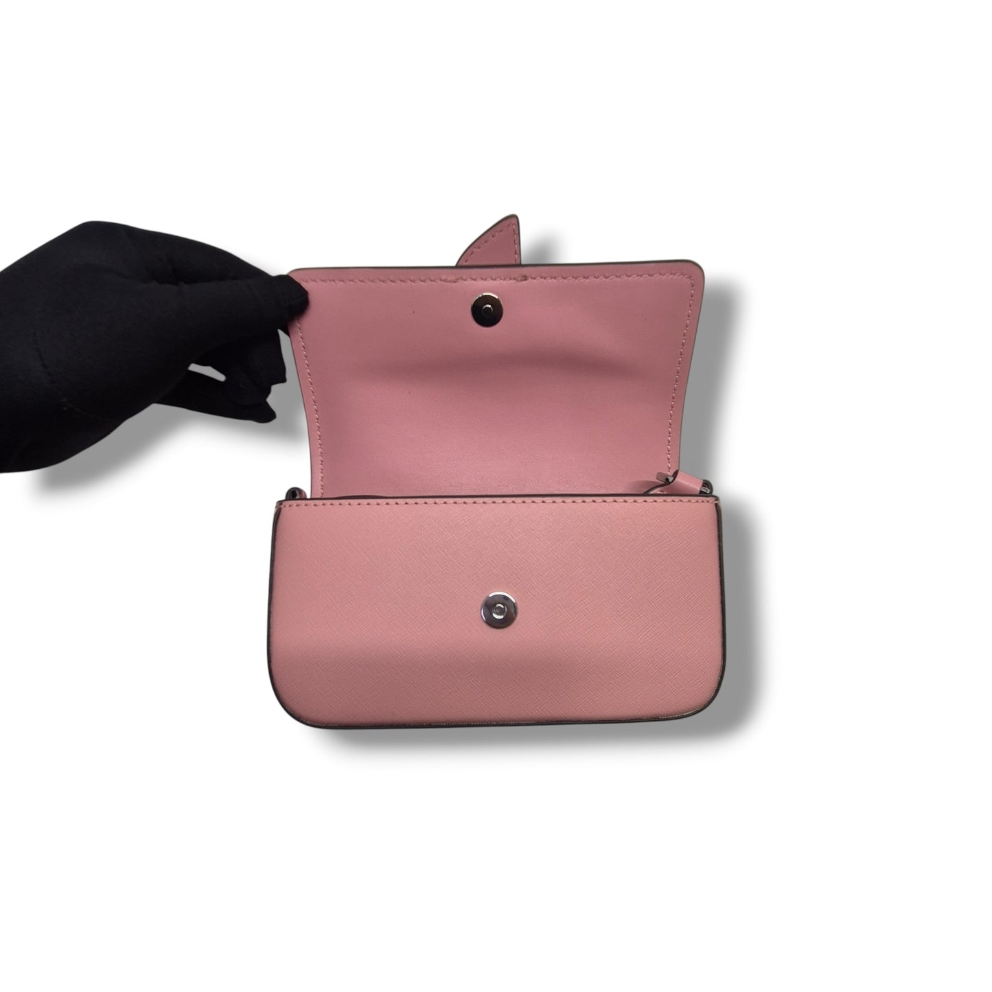 Michael Kors Greenwich Extra Small Saffiano Leather Crossbody Shw (Pink)
