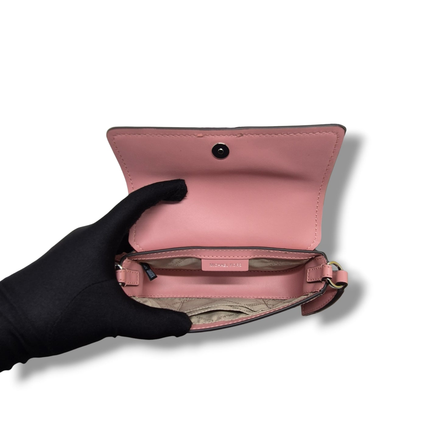 Michael Kors Greenwich Extra Small Saffiano Leather Crossbody Shw (Pink)