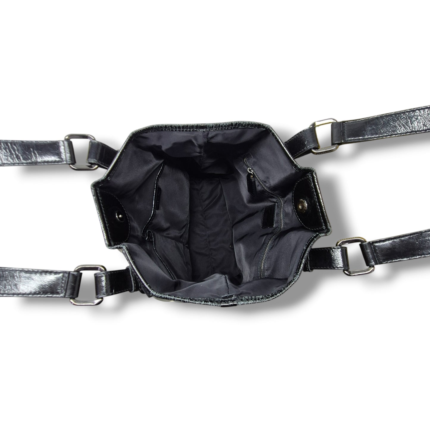 Burberry Victoria Nylon Beat Check Document Bag Gunmetal Hw (Black)