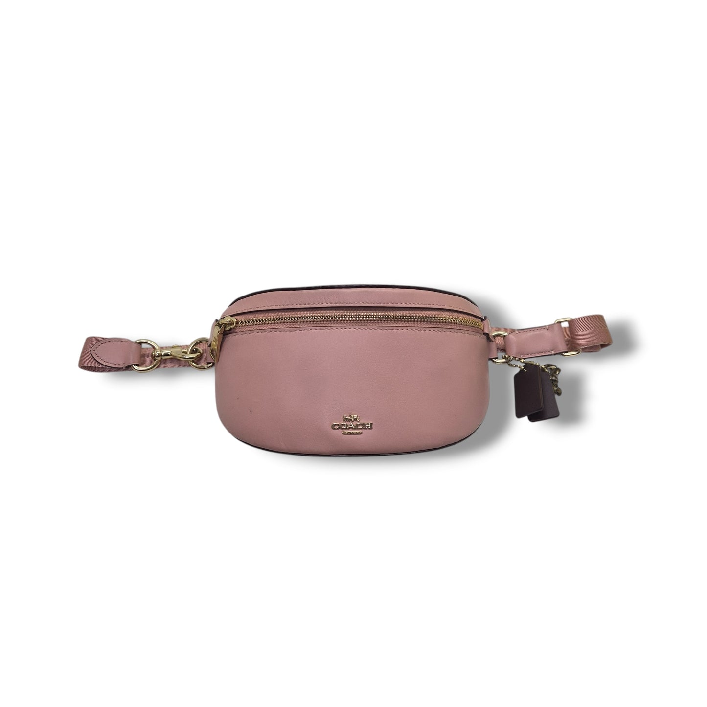 Coach Selena Soft Leather Waist Bag Ghw (Pink)