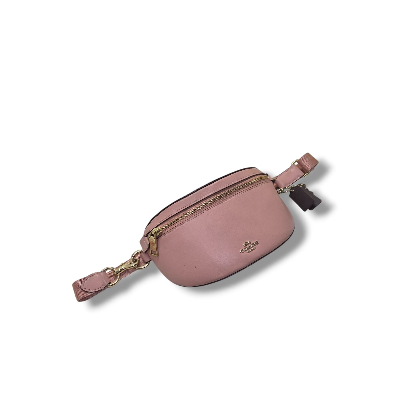 Coach Selena Soft Leather Waist Bag Ghw (Pink)