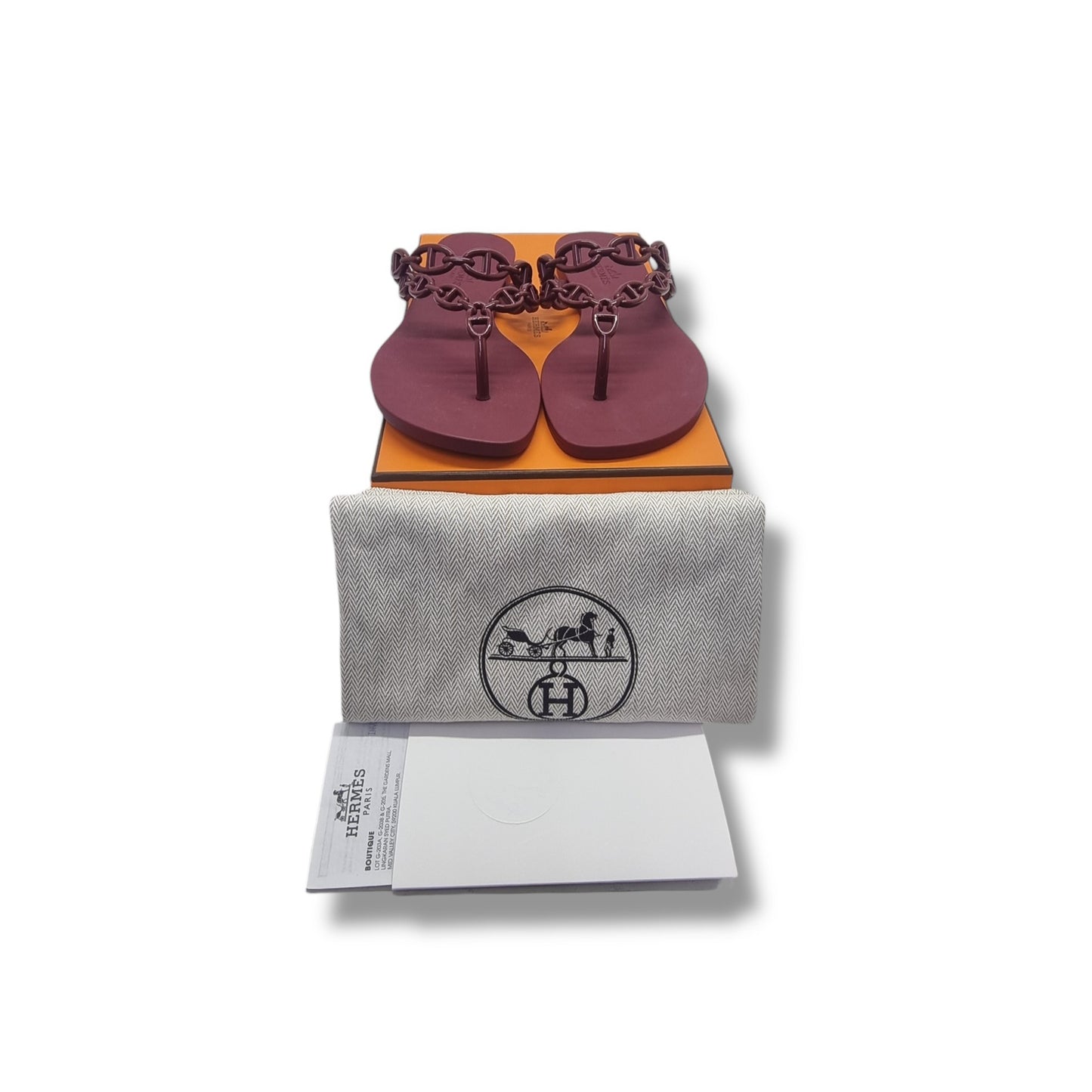 Hermes Island Sandal (Rouge H)