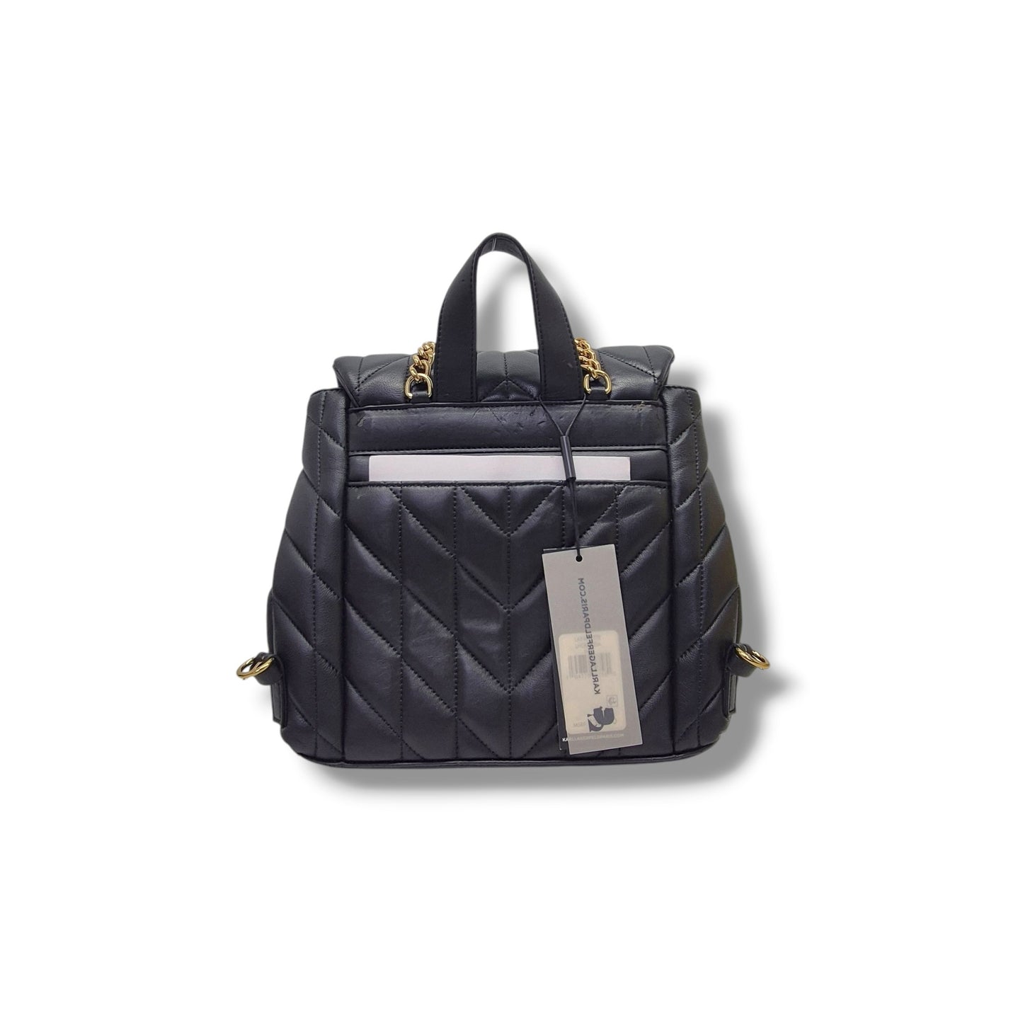 Karl Lagerfeld Paris Lafayette Leather Backpack Ghw (Black)