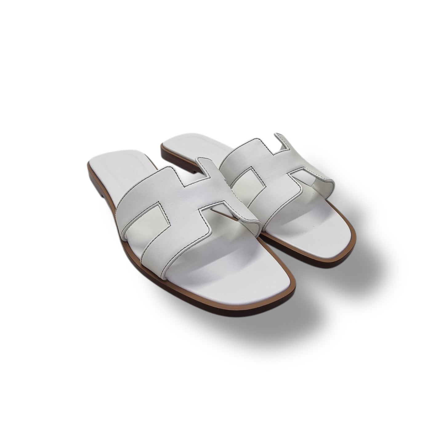 Hermes Oran Sandal (White)