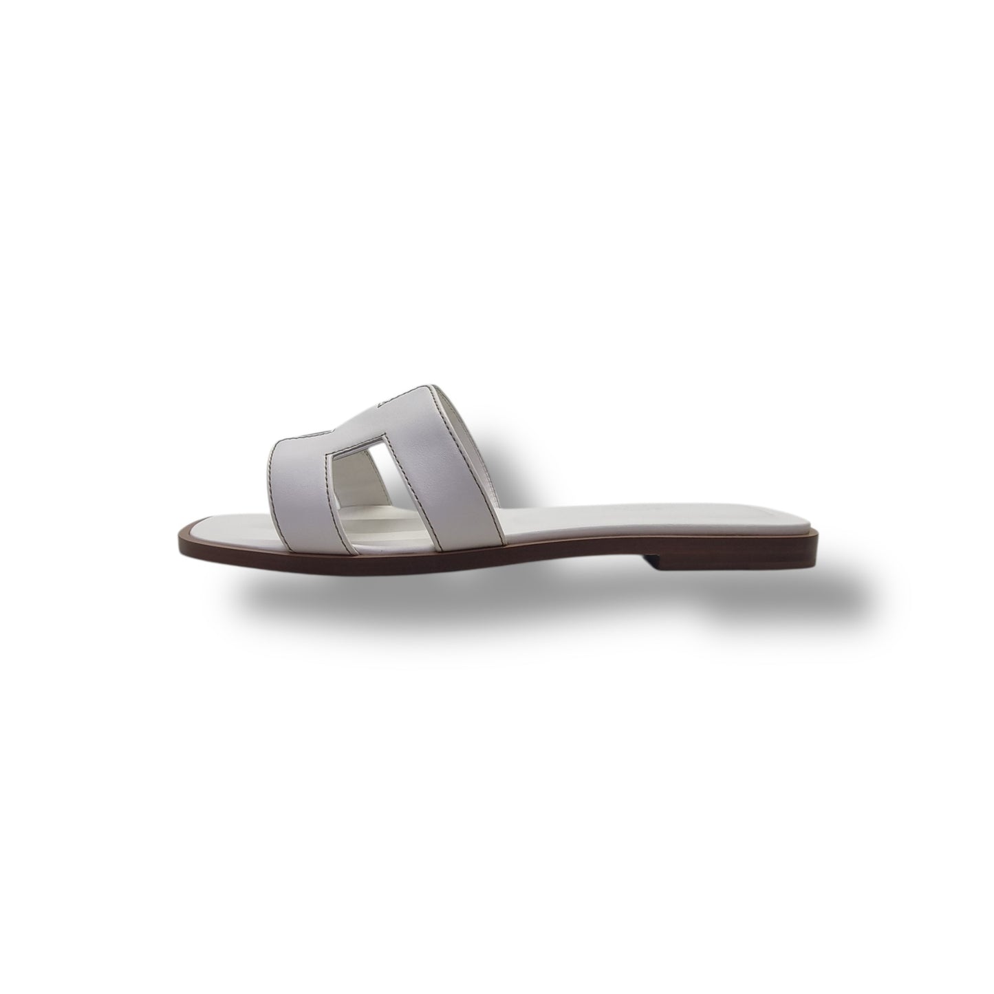Hermes Oran Sandal (White)