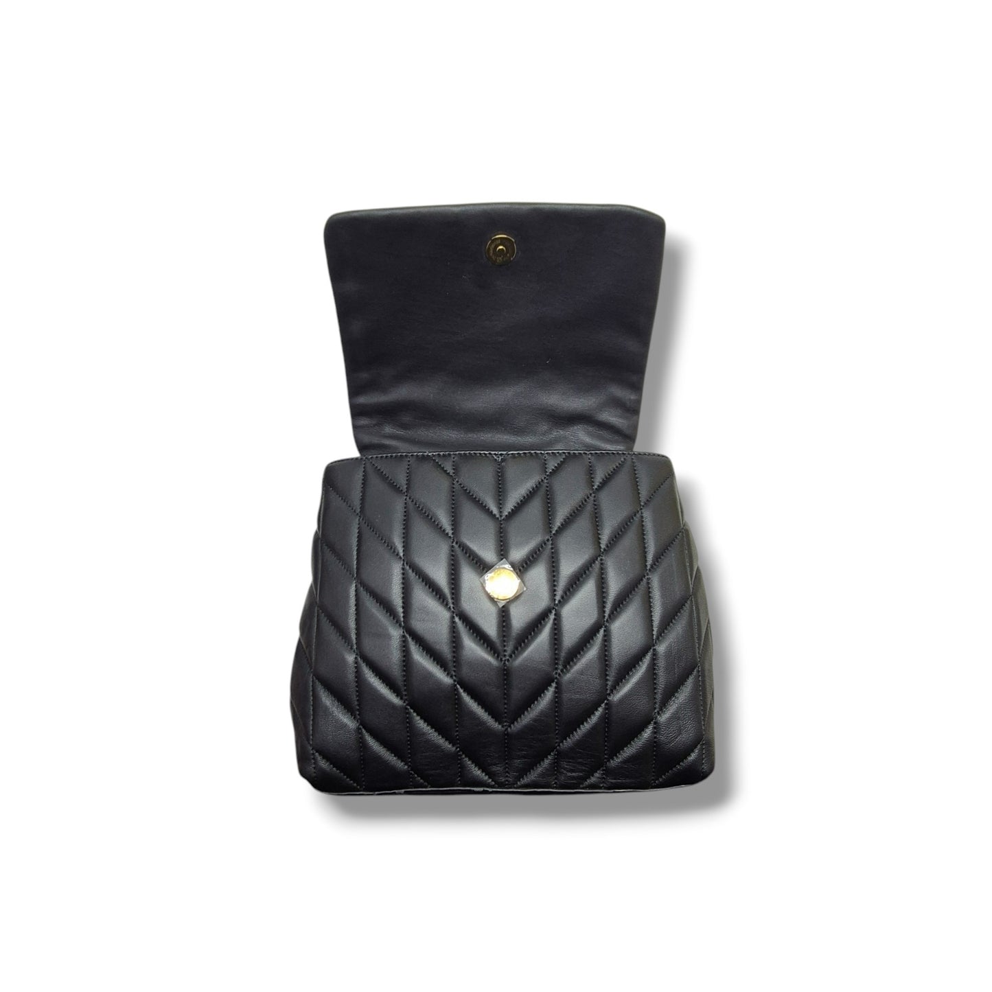 Karl Lagerfeld Paris Lafayette Leather Backpack Ghw (Black)
